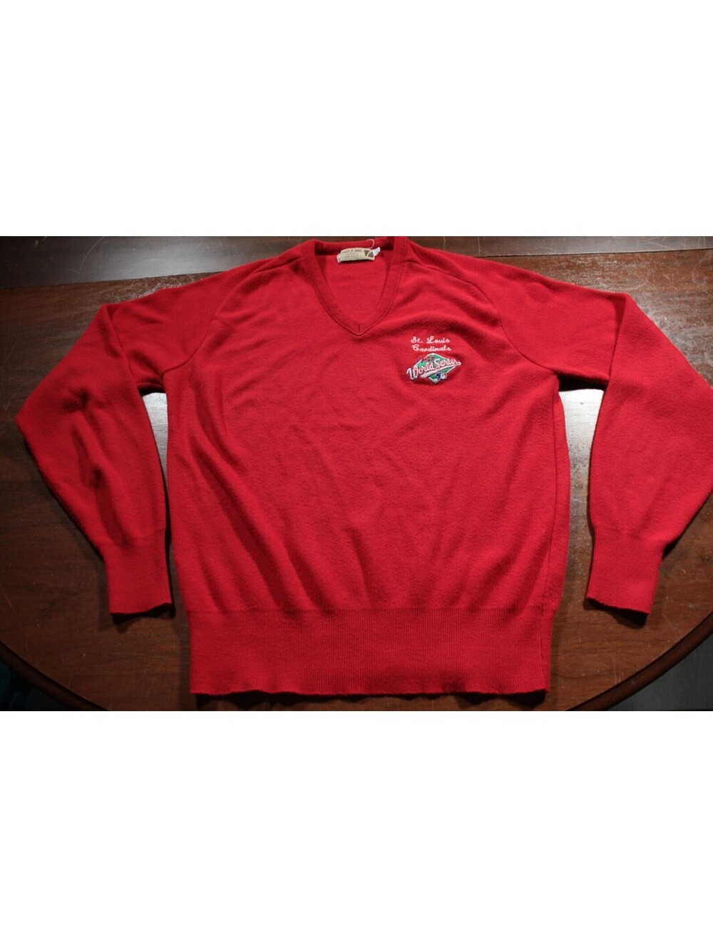 Vintage St. Louis Cardinals 1987 World Series Sweater Logo 7 MLB Baseball Red